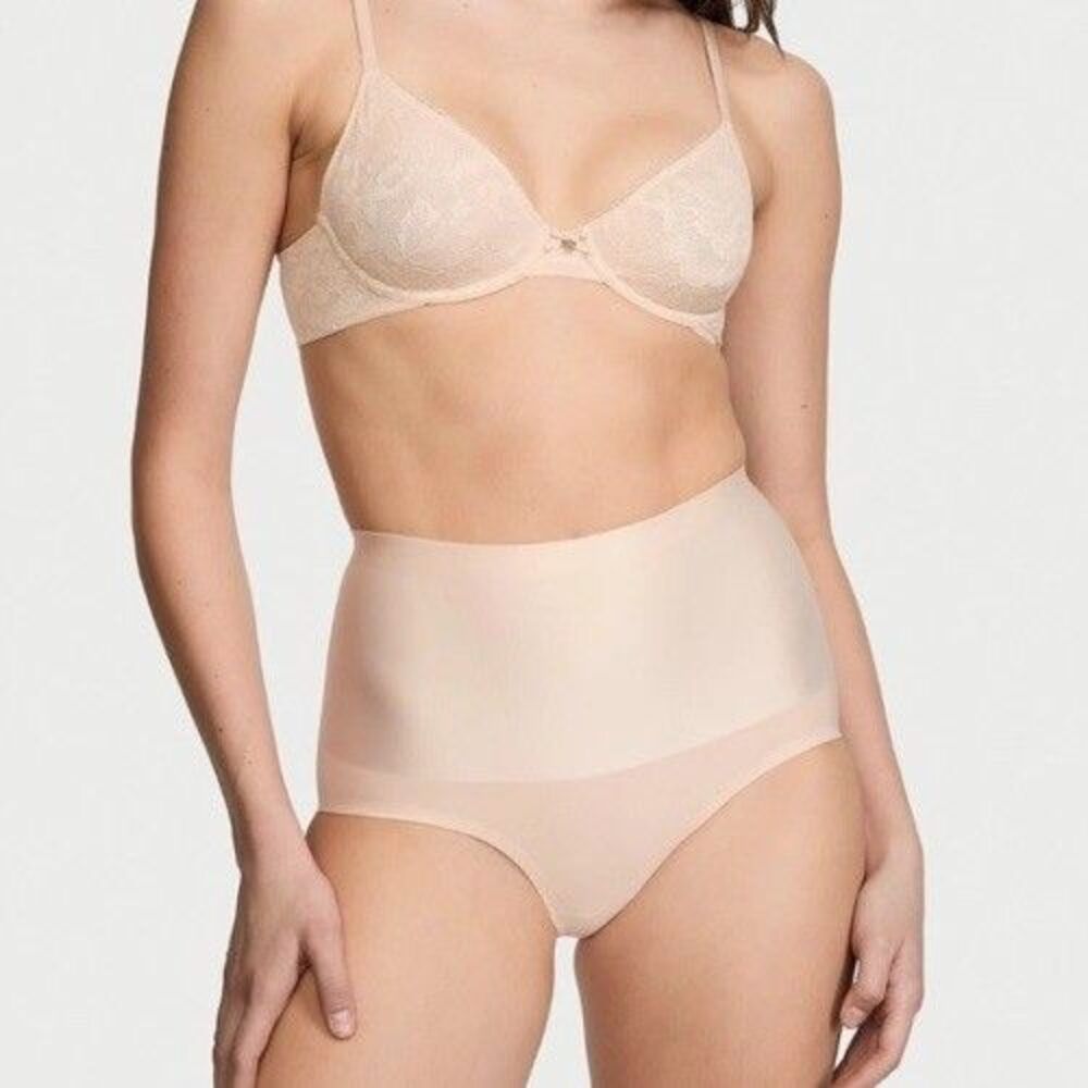 NEW Victoria's Secret  Sz XL Seamless Brief Panty Beige Nude Light Shapewear